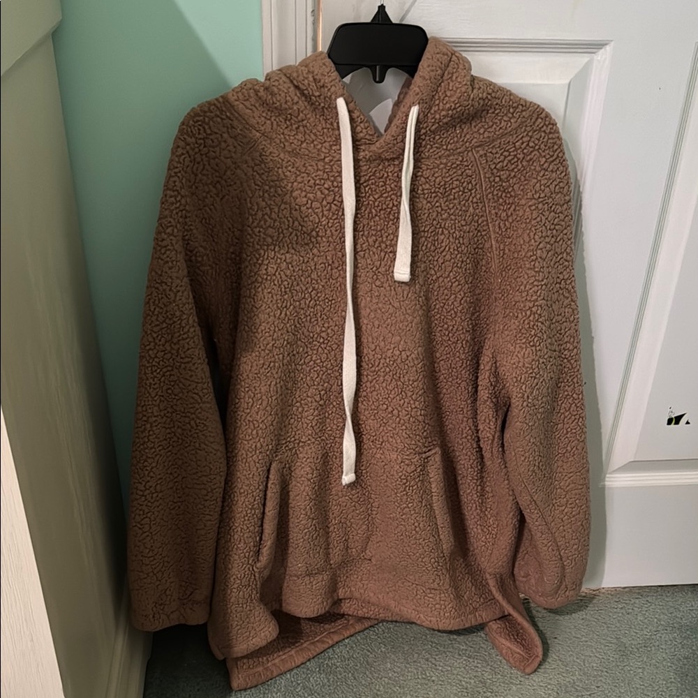 Cozy Brown Sherpa Hoodie